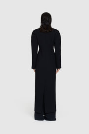 Bonded Crepe Hourglass Coat