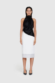 Bonded Crepe Pencil Skirt